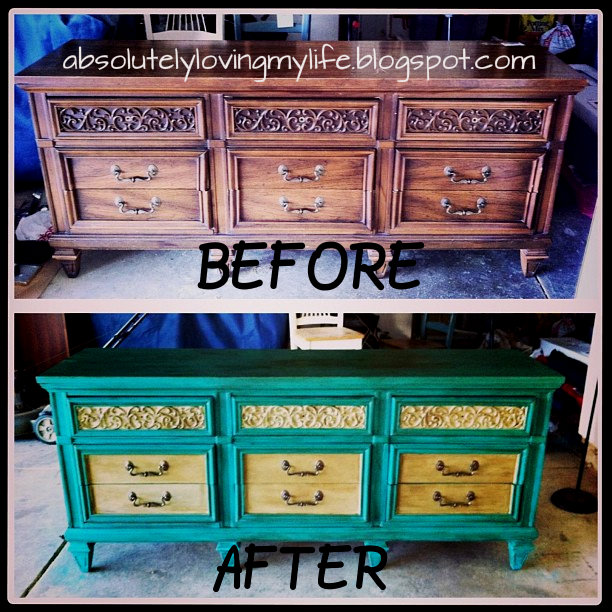 Loving Life Annie Sloan Chalk Paint Furniture Redo from dresser to